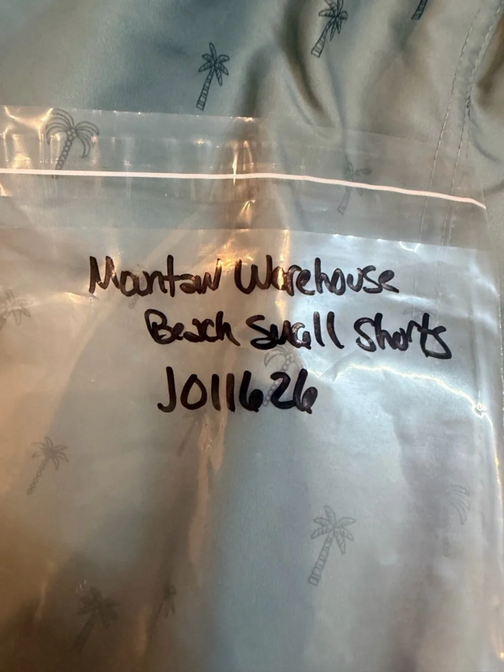 Mountain Warehouse Swim Trunks Mens Small Blue Palm Print Drawstring Shorts